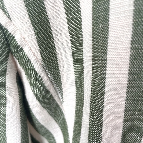 L'AGENCE Scout Striped Blazer, Olive/Cream, Size 8 - Picture 9 of 13